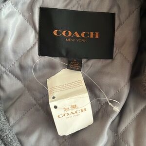 NWT COACH 💕 Wool Parka Coat W/ Leather Trim Women’s Medium M $796